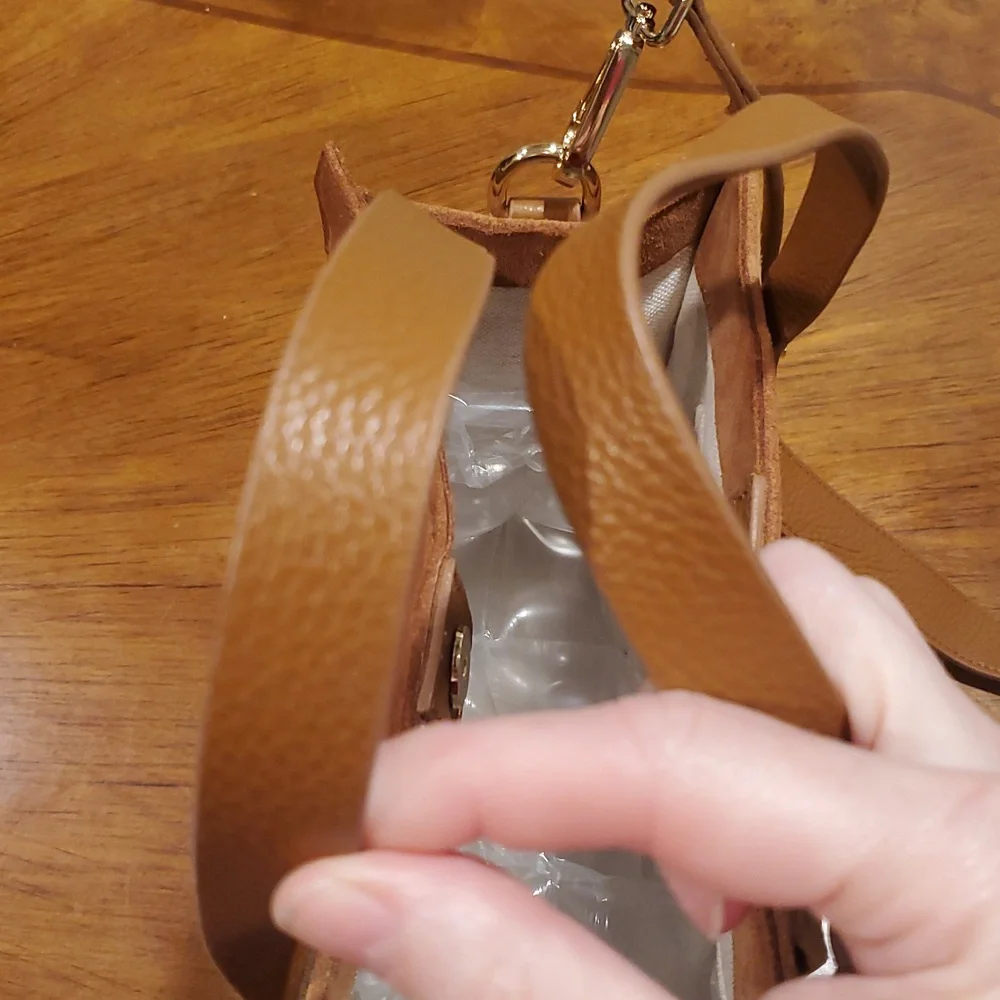 Mark & Graham caramel suede